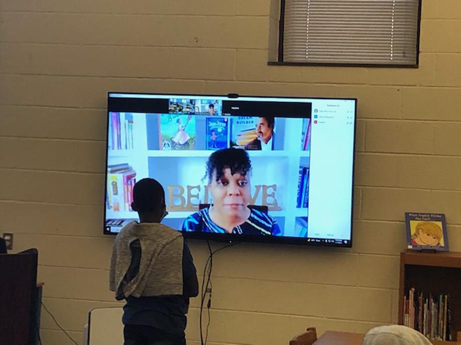 As part of National Author Day, Lingerfeldt Elementary students met and interviewed best-selling children’s author Kelly Starling Lyons through Zoom.  Lyons performed dramatic readings of a few of her books and told the students about her journey as an author and the process she uses to write and wo